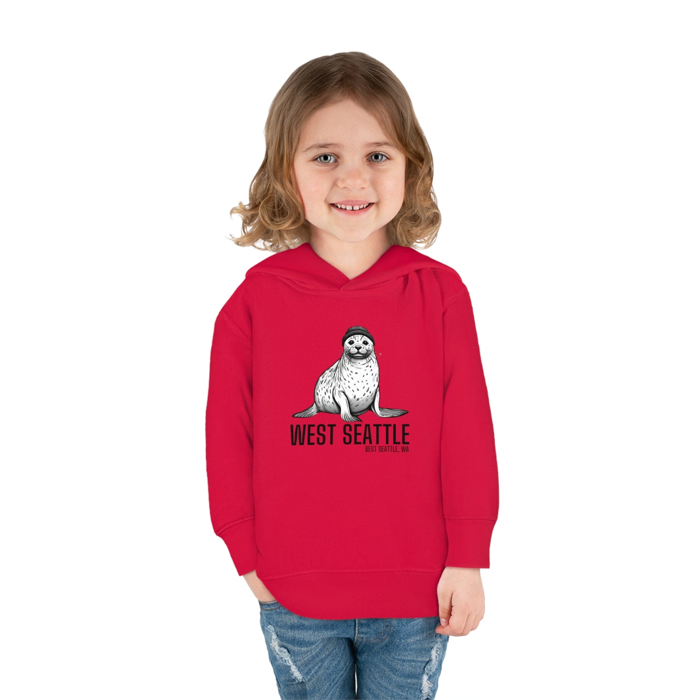 West Seattle Harbor Seal Toddler Pullover Fleece Hoodie