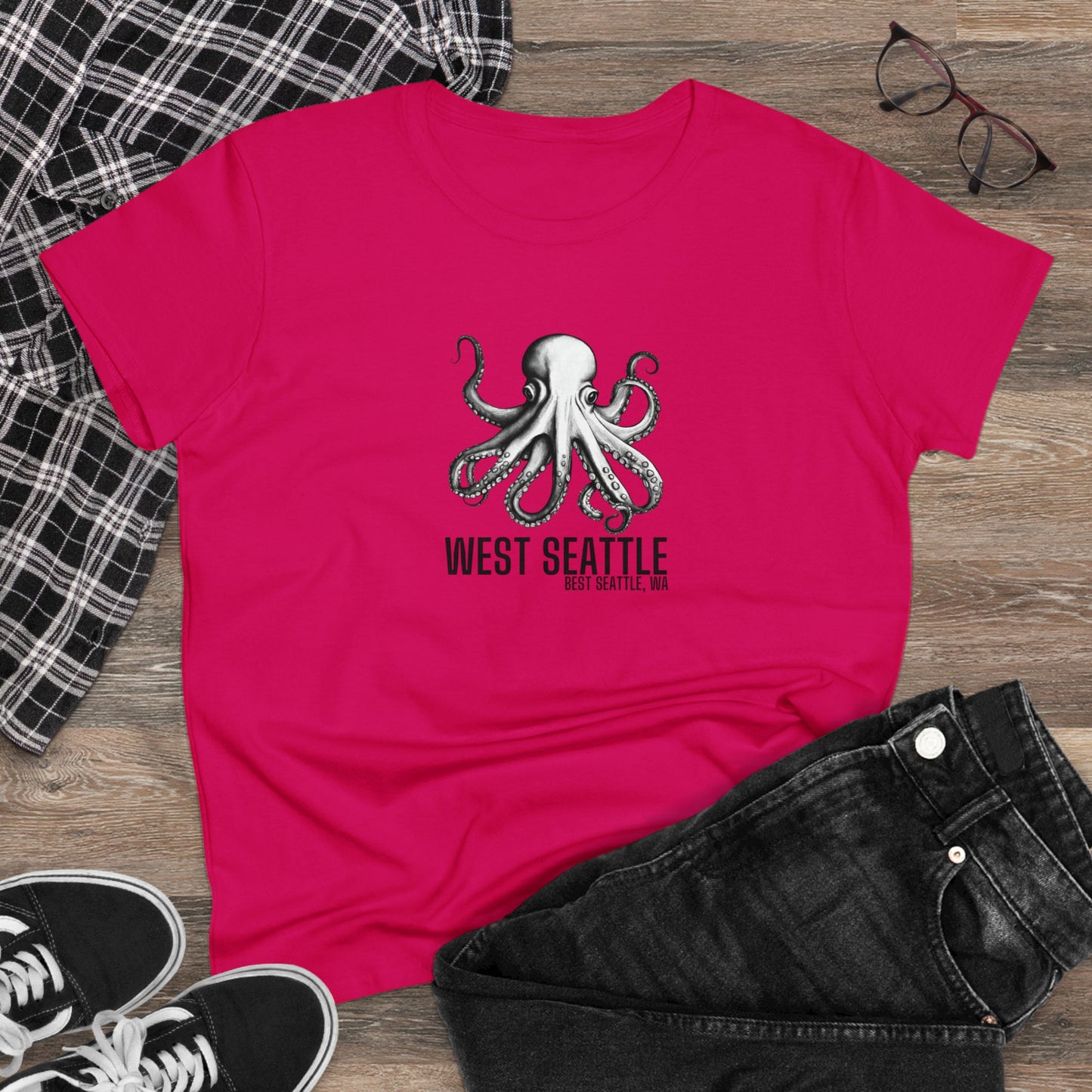 West Seattle Best Seattle Women's Midweight Cotton Tee