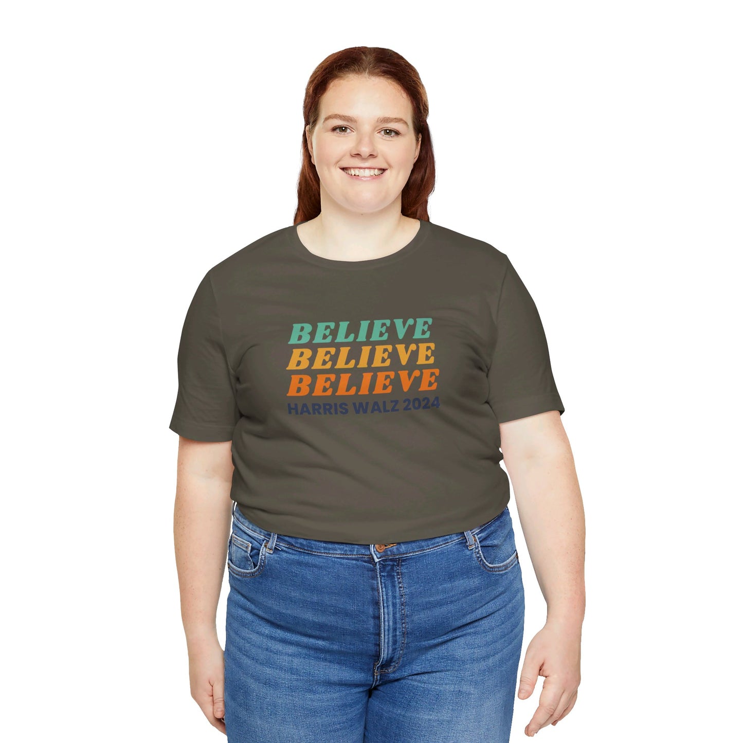 Believe Harris Walz Jersey Short Sleeve Tee