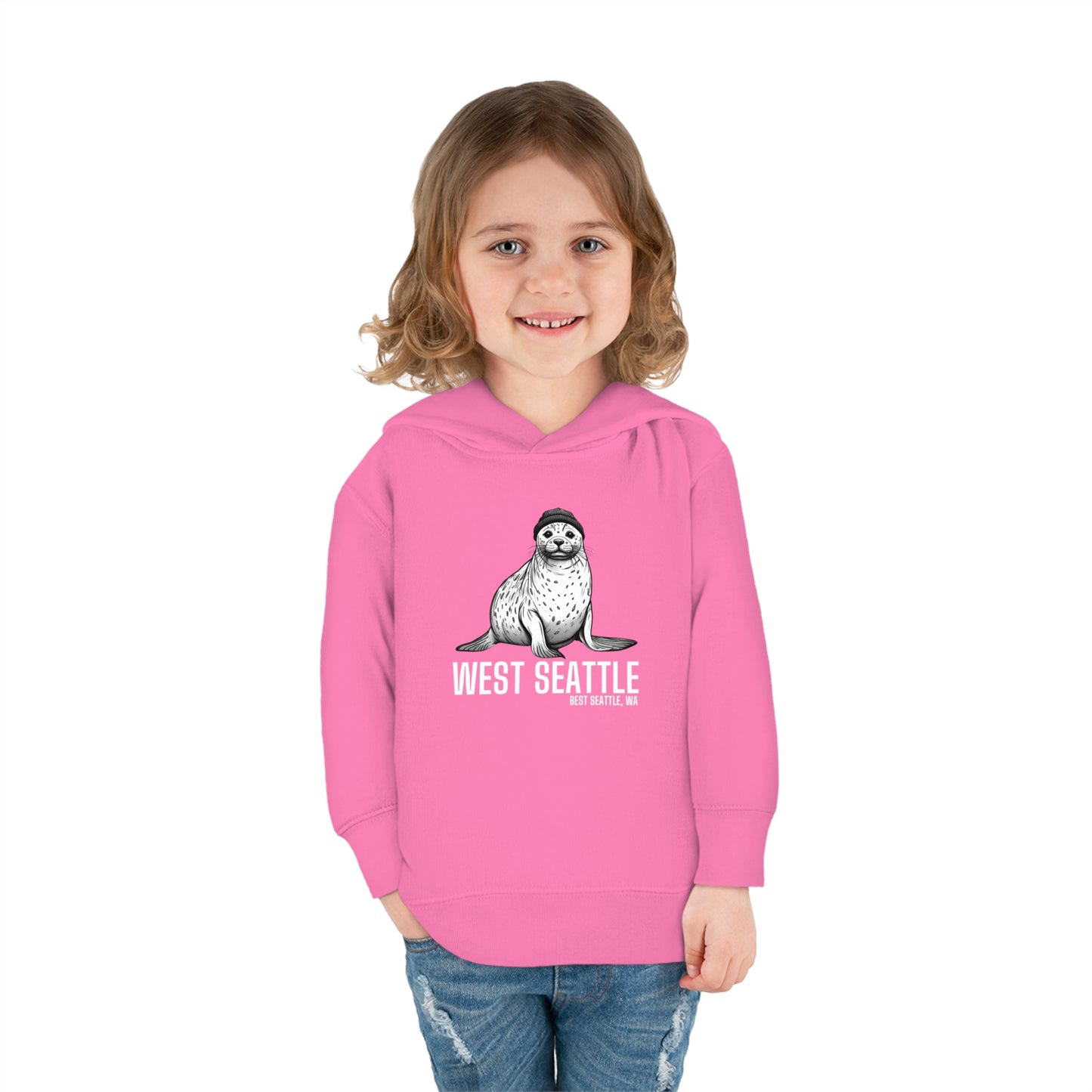 West Seattle Harbor Seal Toddler Pullover Fleece Hoodie