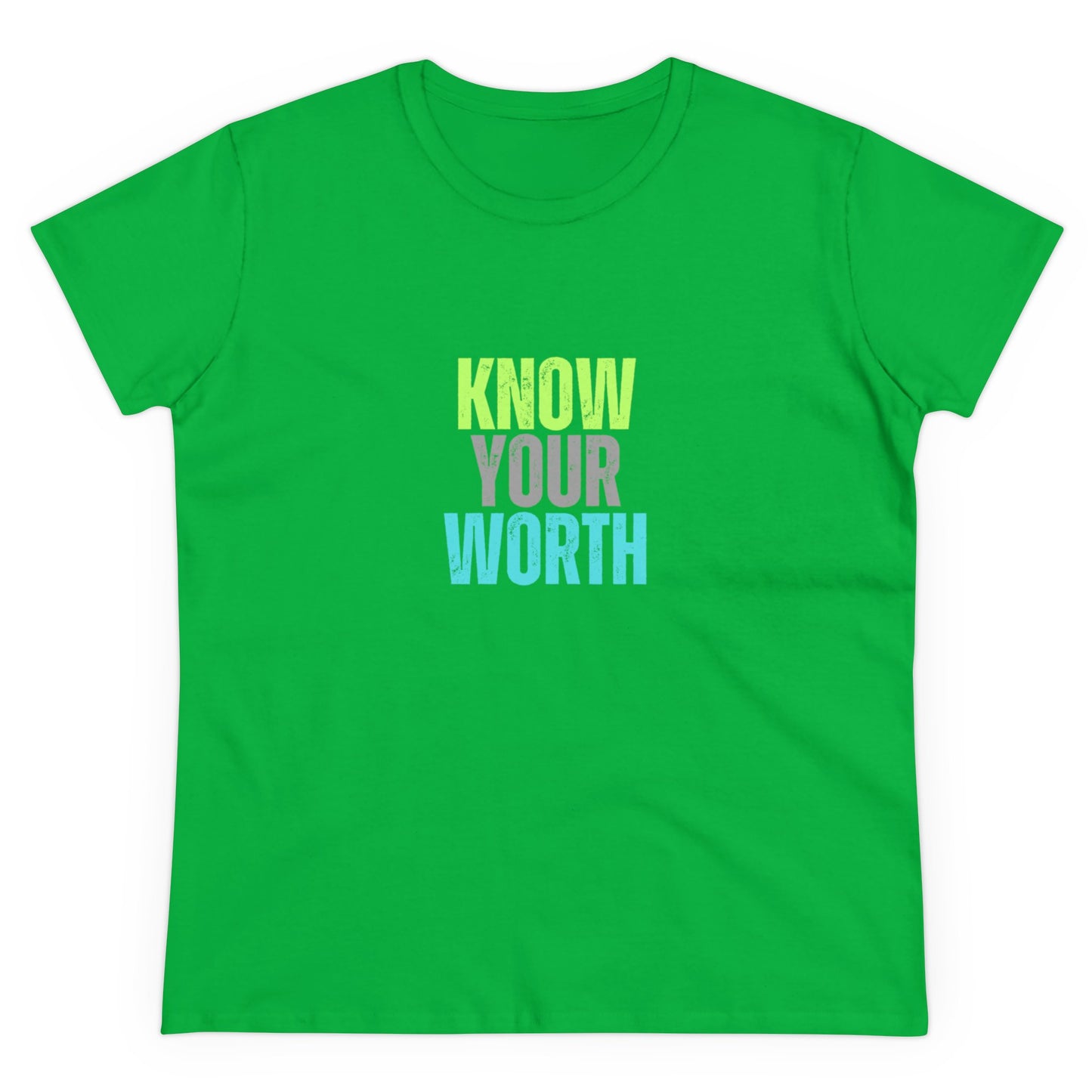 Know Your Worth Women's Midweight Cotton Tee