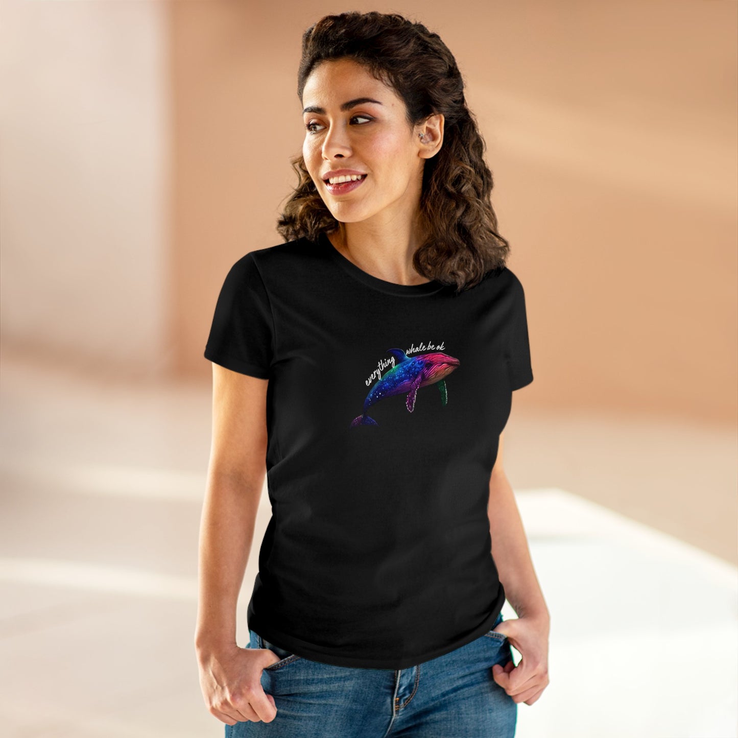 Everything Whale Be Ok Women's Midweight Cotton Tee