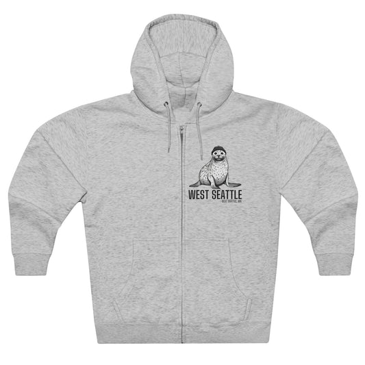 West Seattle Harbor Seal Unisex Zip Hoodie