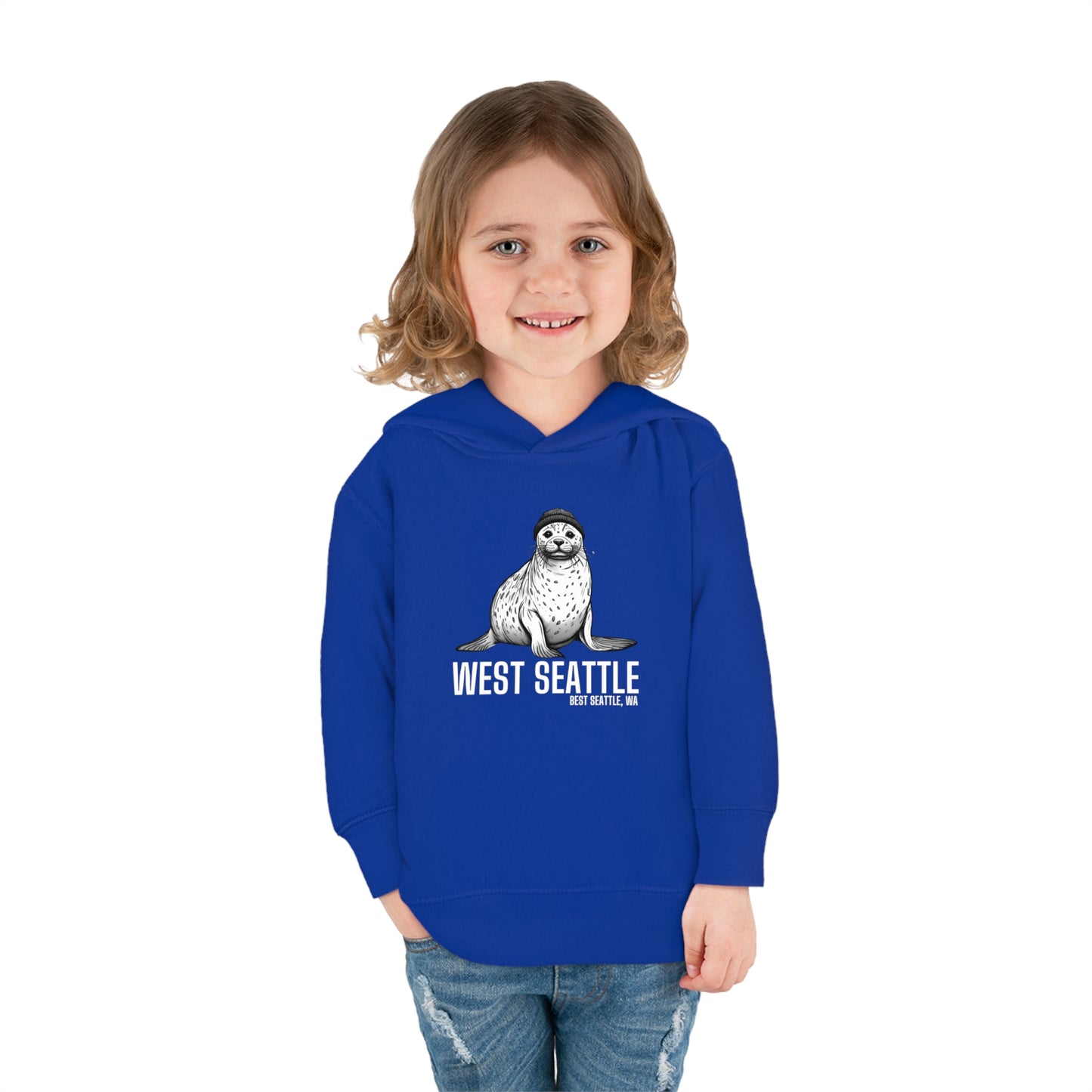 West Seattle Harbor Seal Toddler Pullover Fleece Hoodie