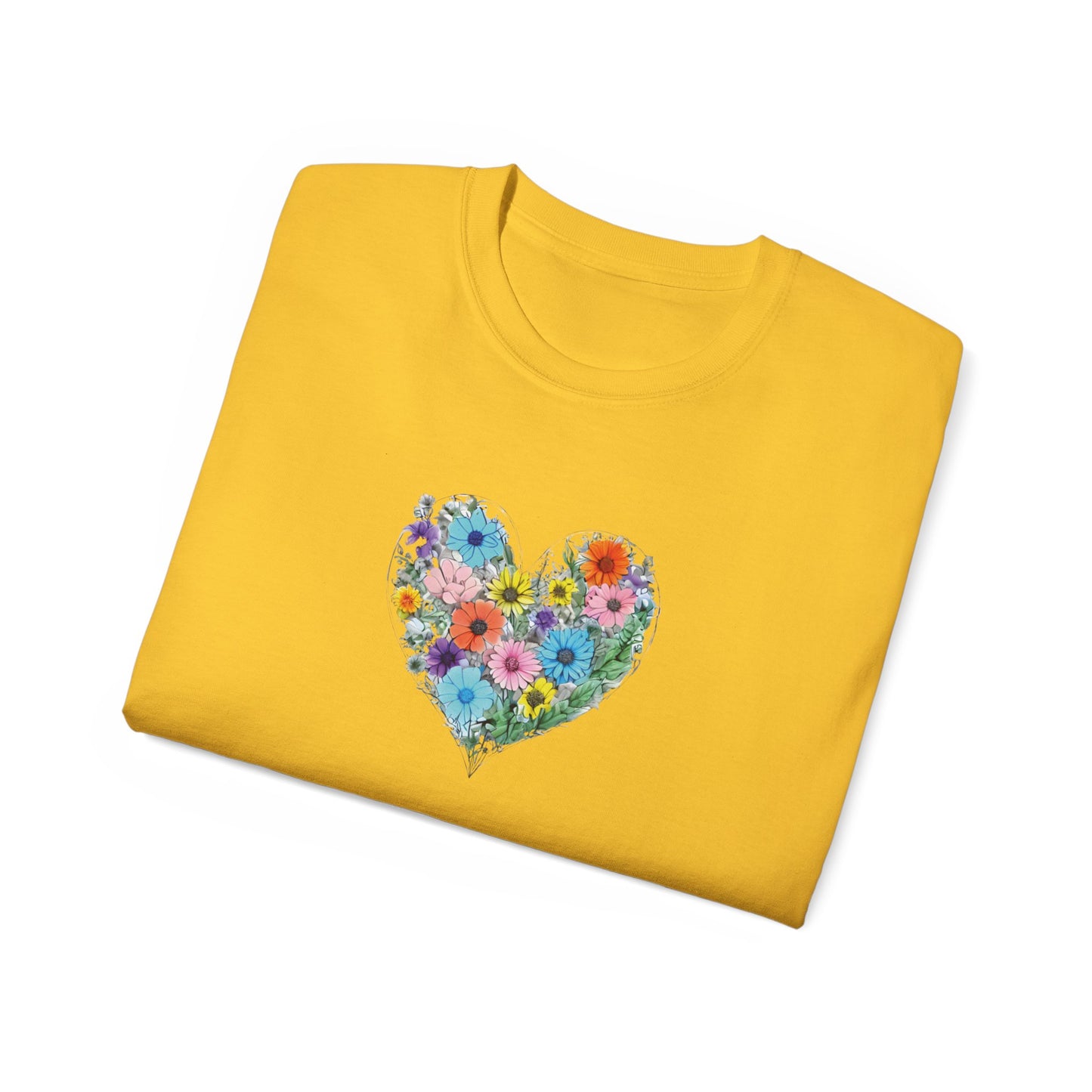 Floral Heart Men’s Ultra Cotton Tee