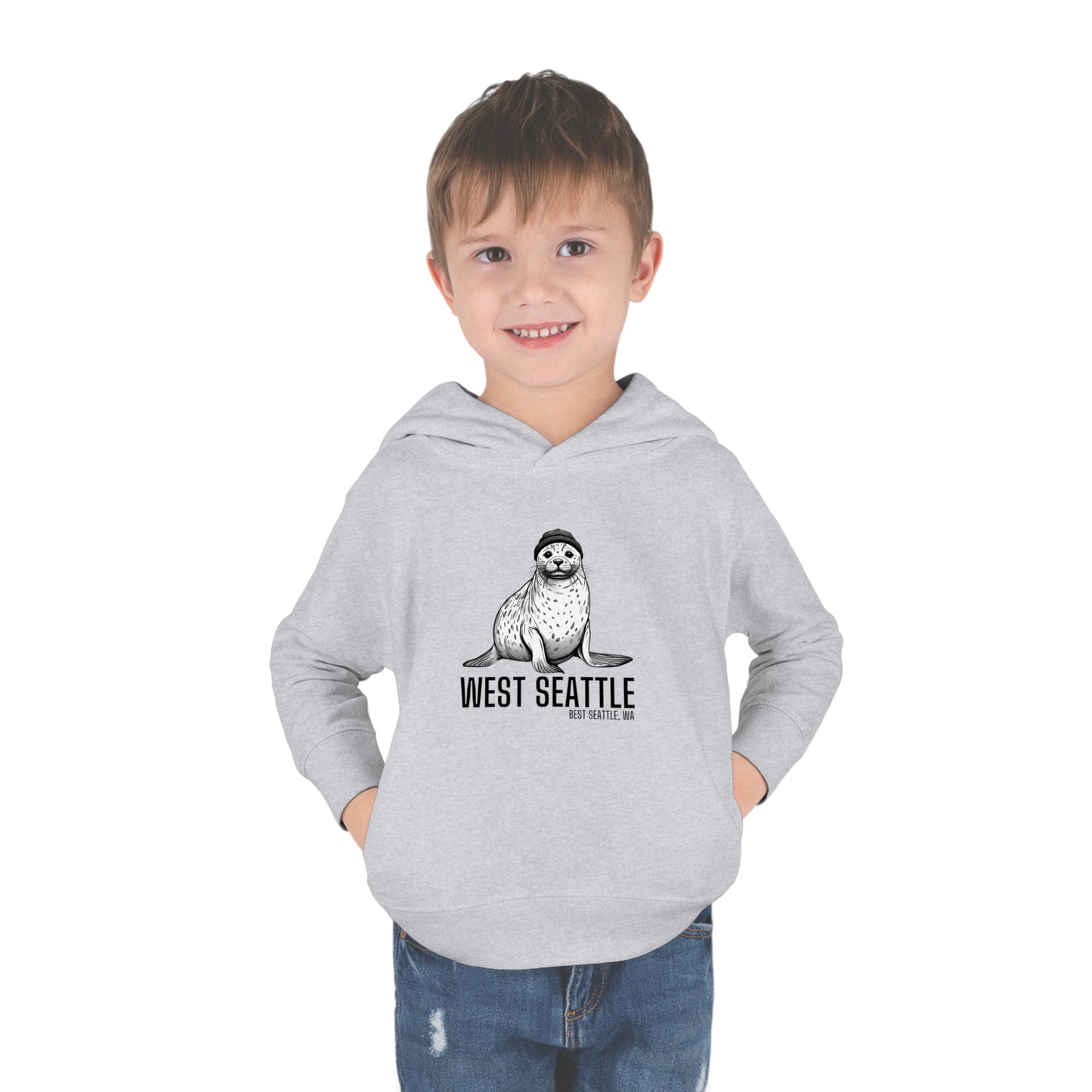 West Seattle Harbor Seal Toddler Pullover Fleece Hoodie