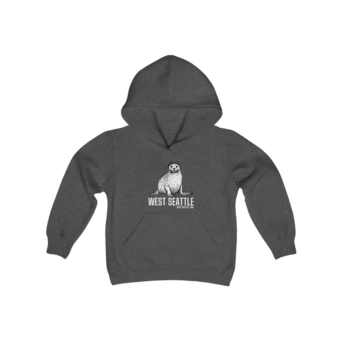 West Seattle Harbor Seal Youth Heavy Blend Hooded Sweatshirt