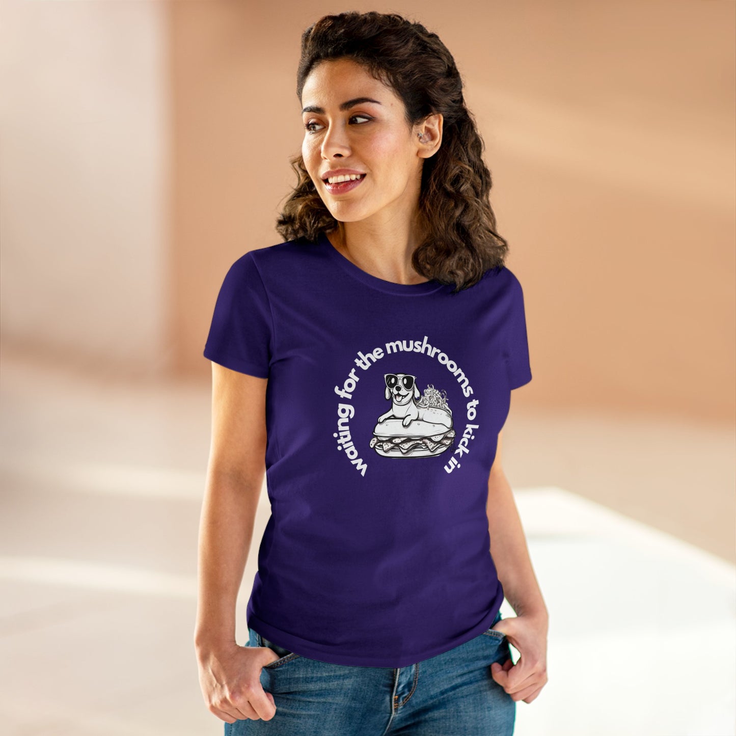 Waiting for the mushrooms Women's Midweight Cotton Tee