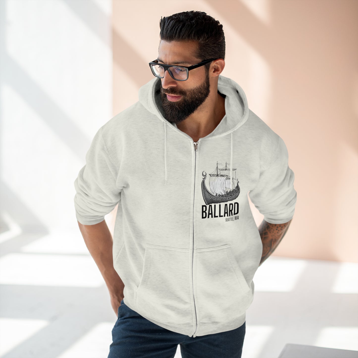 Ballard Seattle Unisex Zip Hoodie