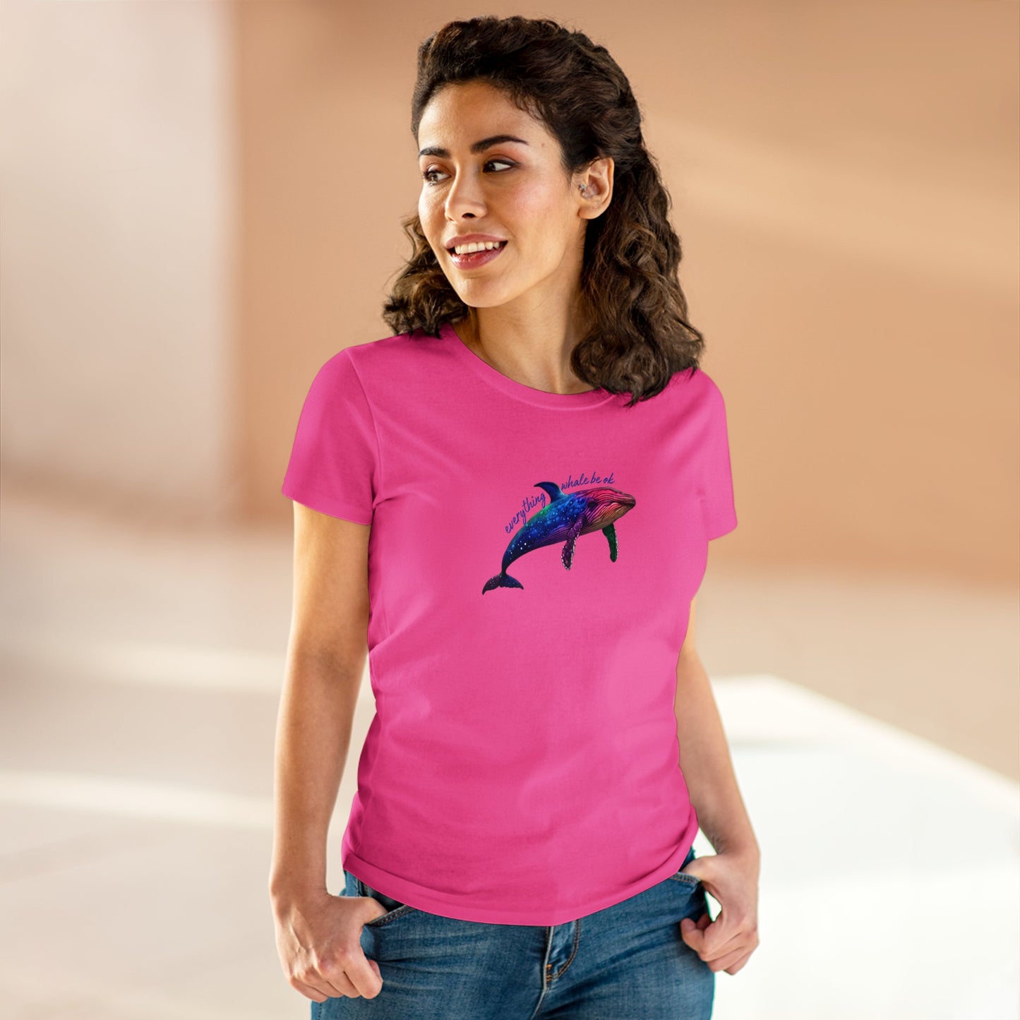 Everything Whale Be Ok Women's Midweight Cotton Tee