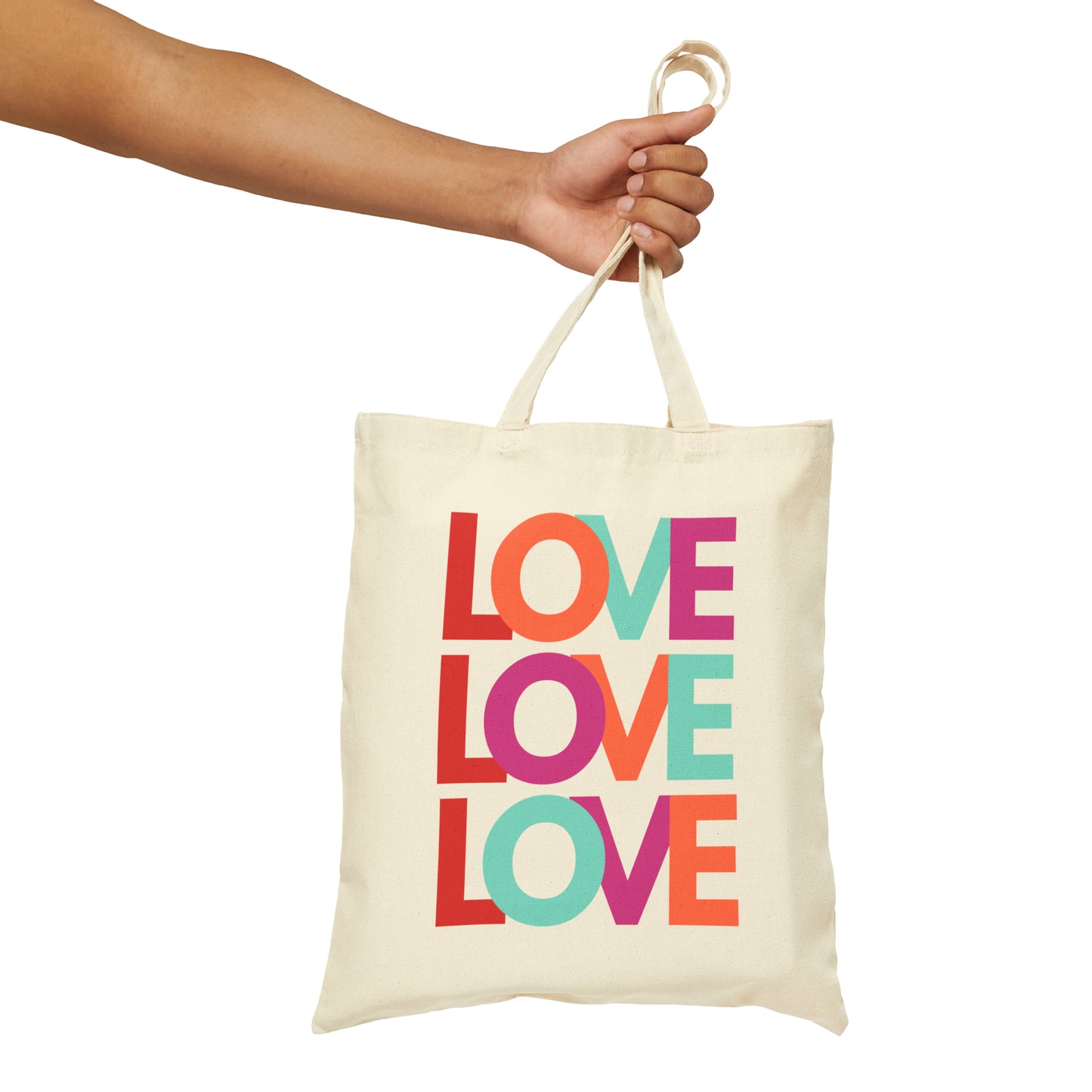 Love Cotton Canvas Tote Bag