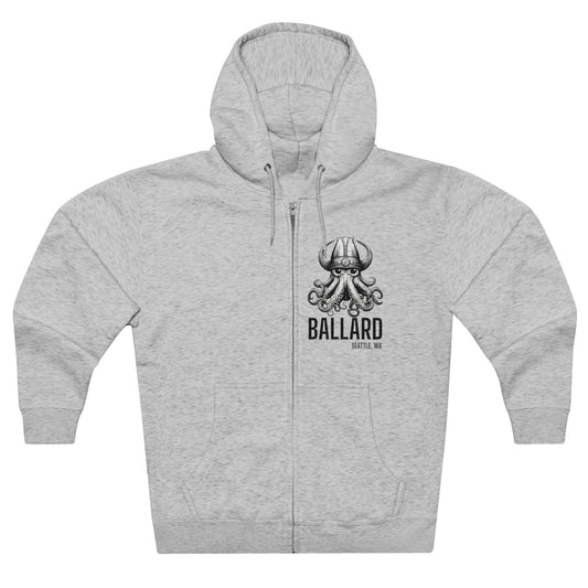 Ballard WA Octopus Unisex Zip Hoodie