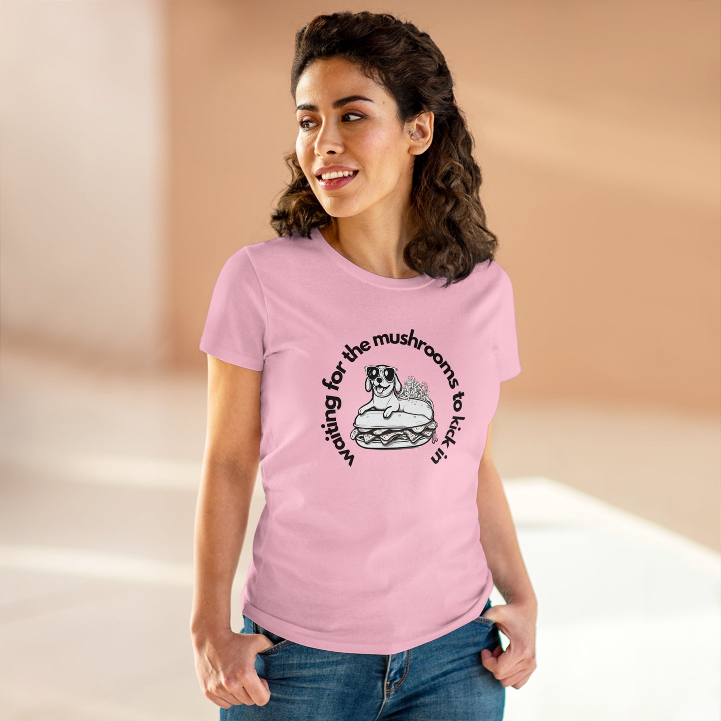 Waiting for the mushrooms Women's Midweight Cotton Tee