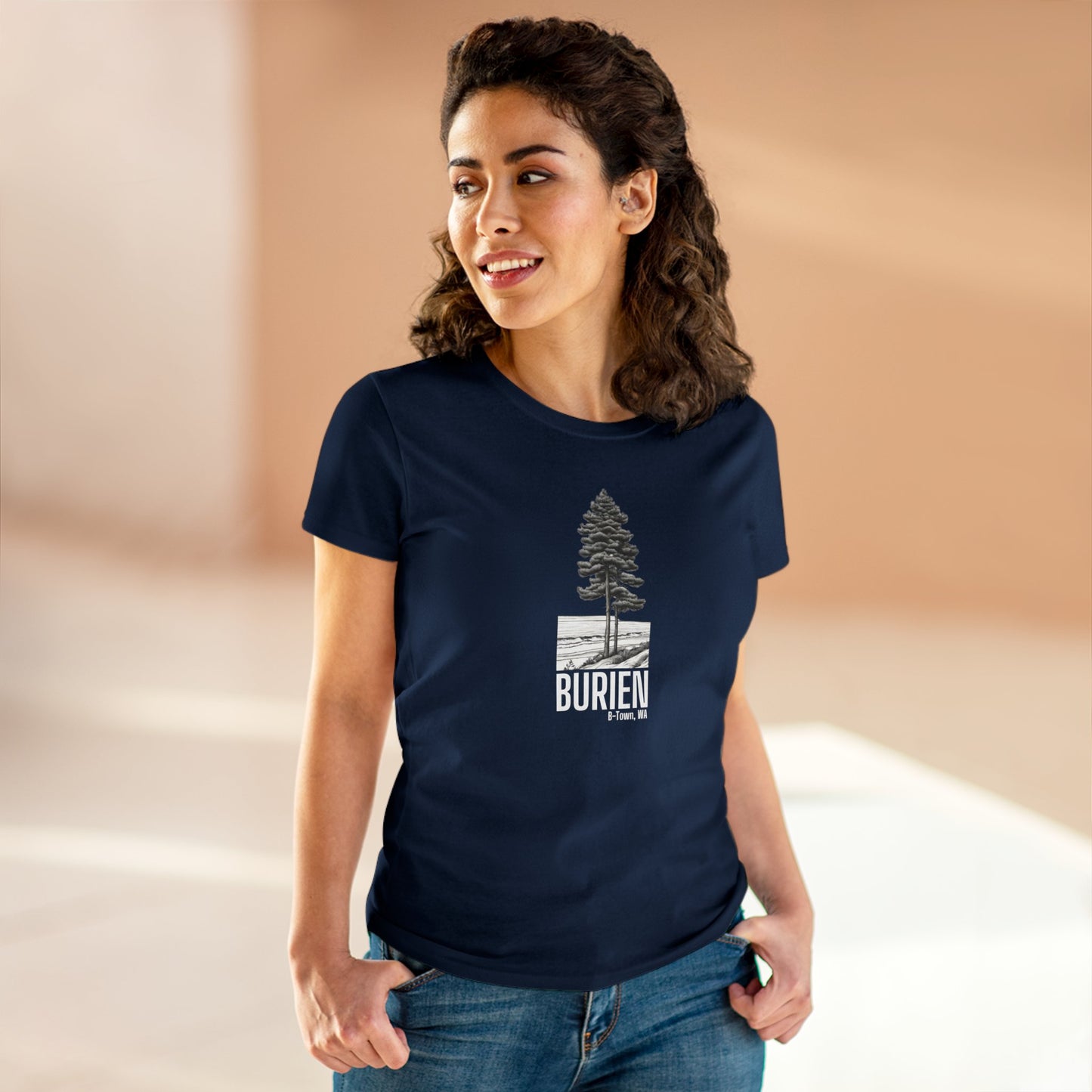 Burien WA Women's Midweight Cotton Tee