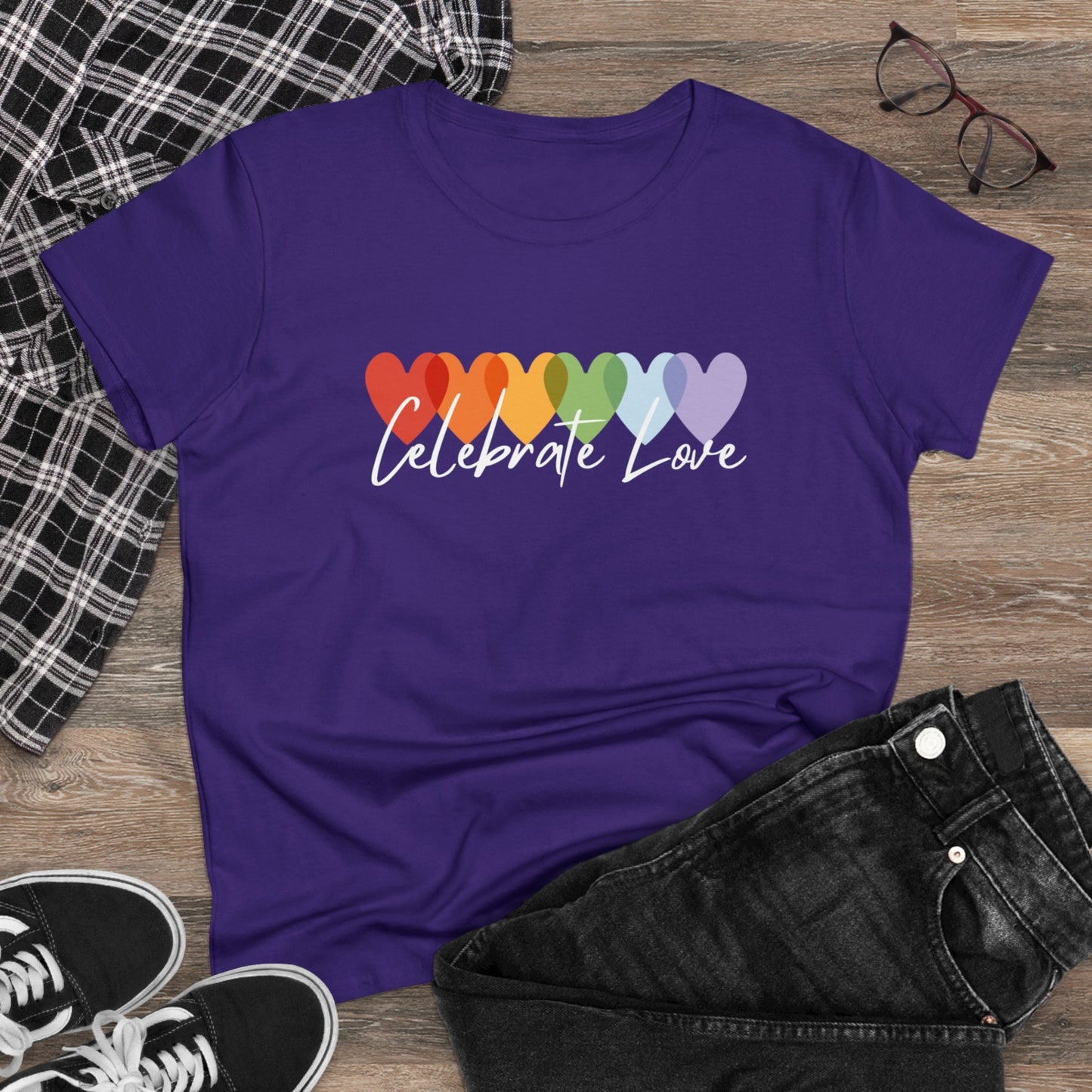 Celebrate Love Women's Midweight Cotton Tee