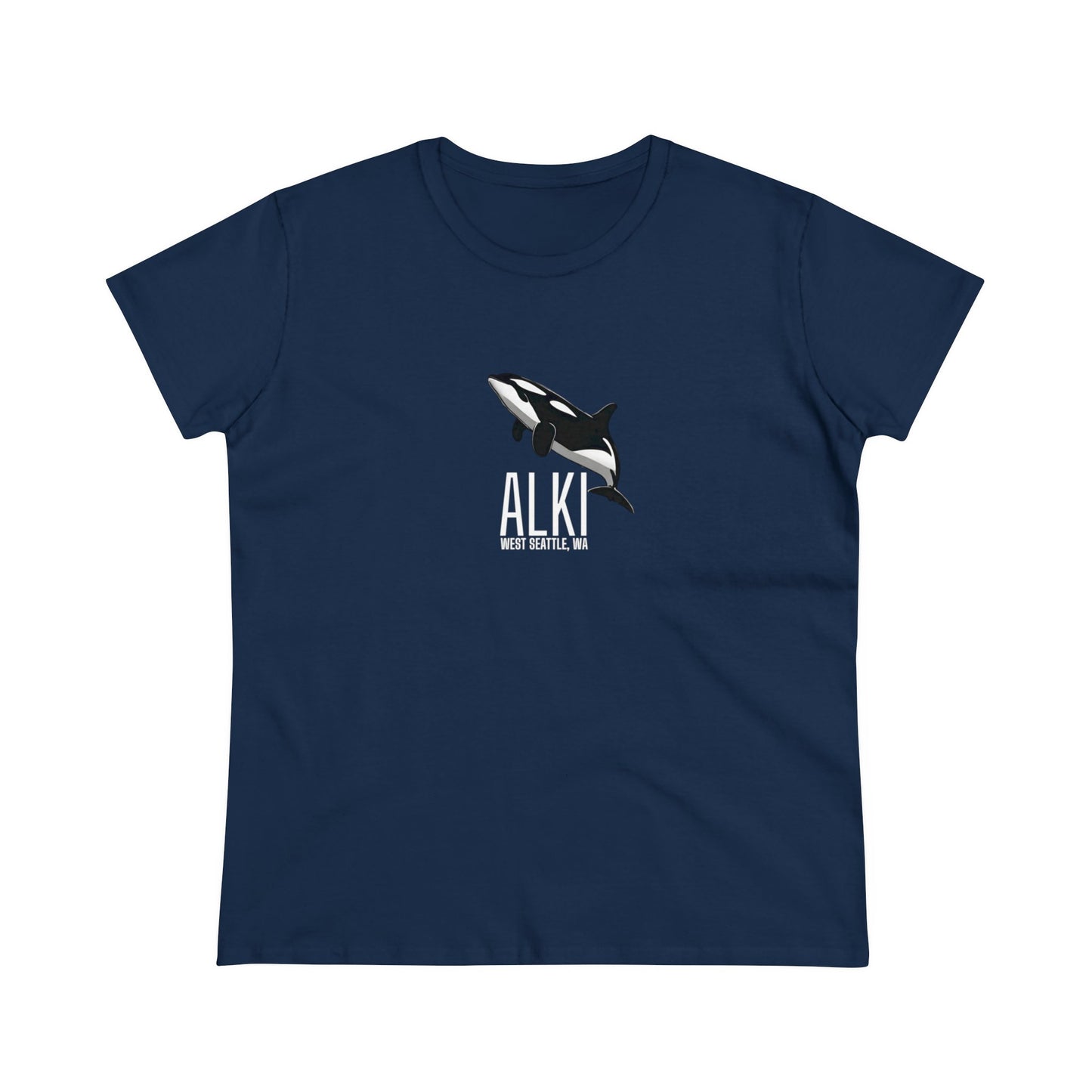 Alki West Seattle Orca Women's Midweight Cotton Tee