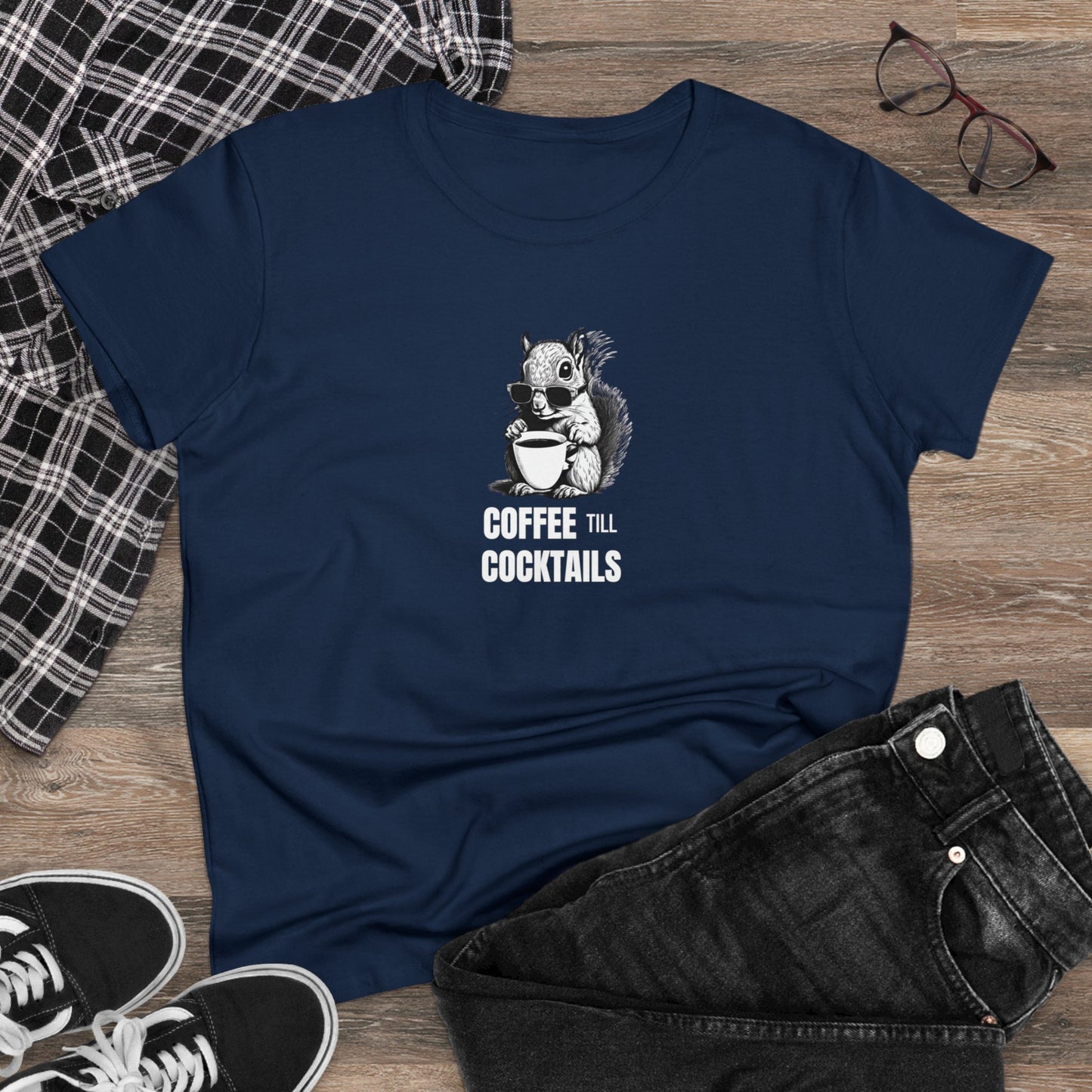 Coffee Till Cocktails Women's Midweight Cotton Tee