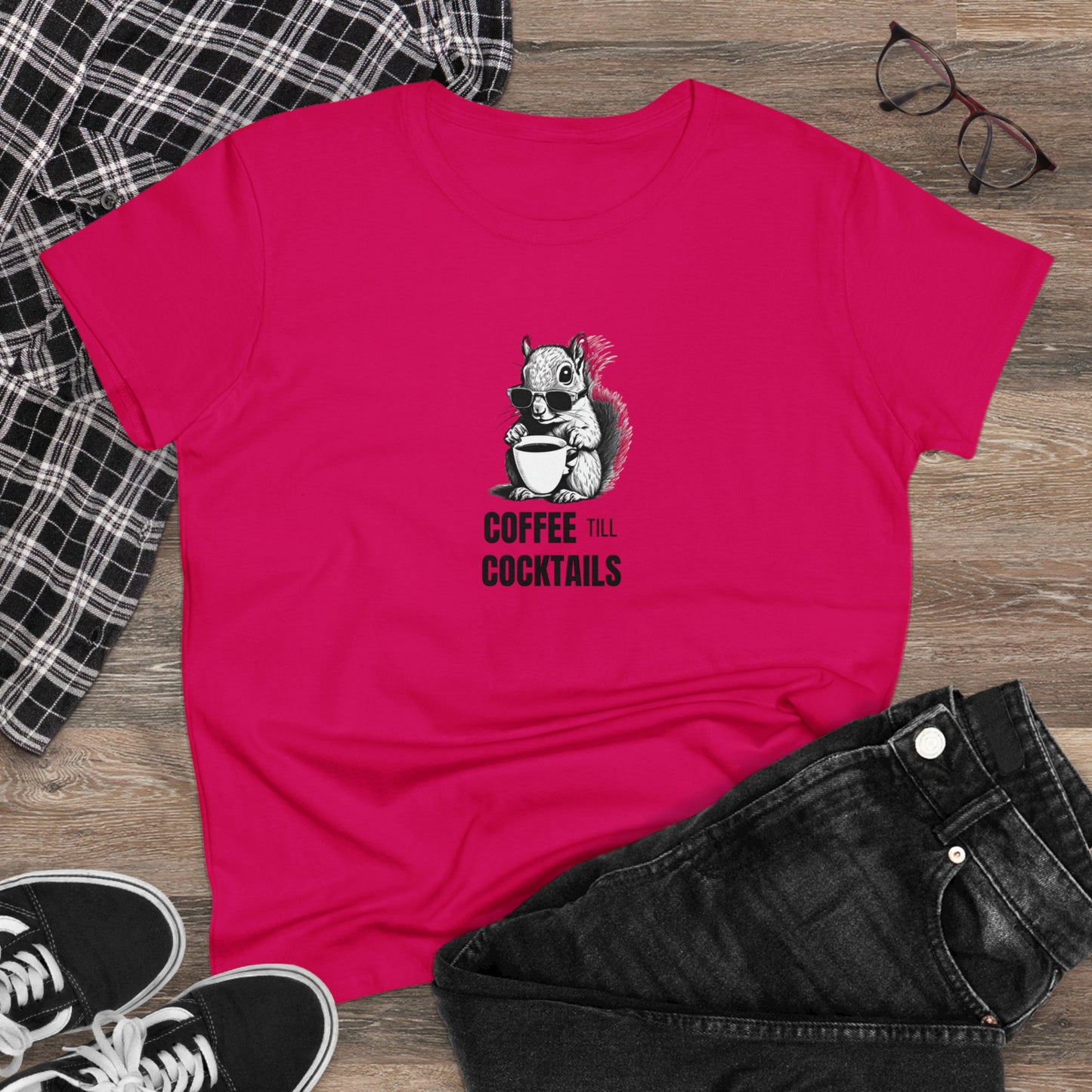 Coffee Till Cocktails Women's Midweight Cotton Tee