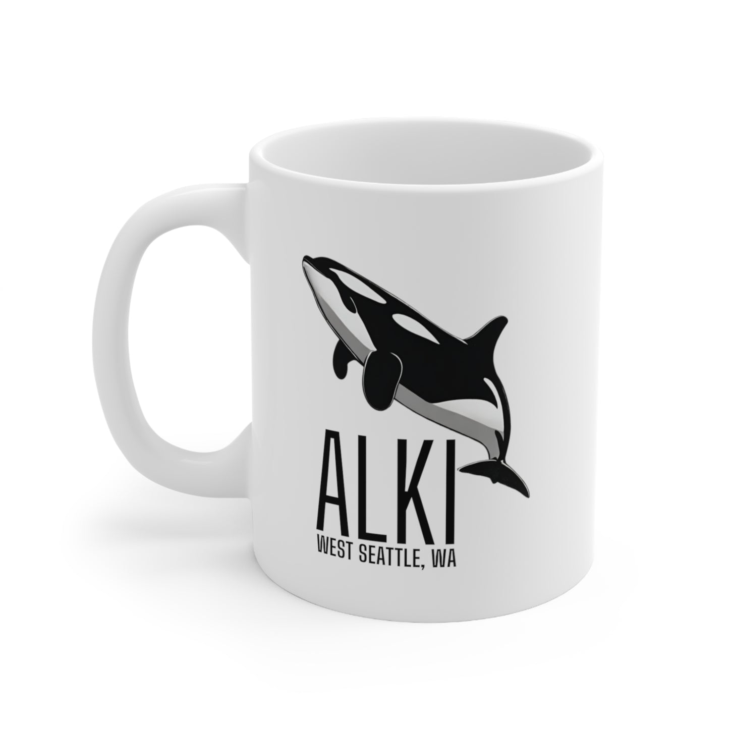 Alki West Seattle Orca Ceramic Mug 11oz