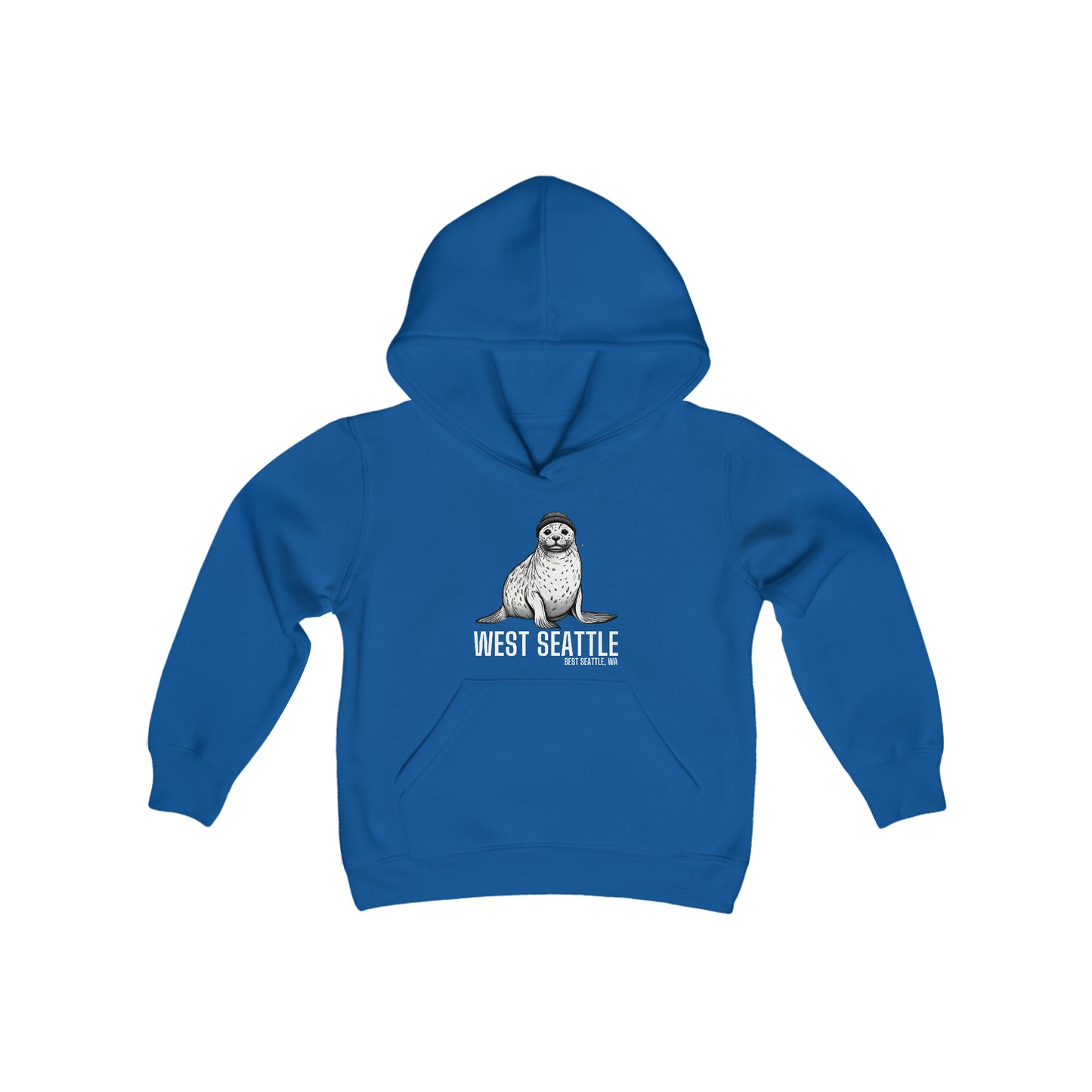 West Seattle Harbor Seal Youth Heavy Blend Hooded Sweatshirt