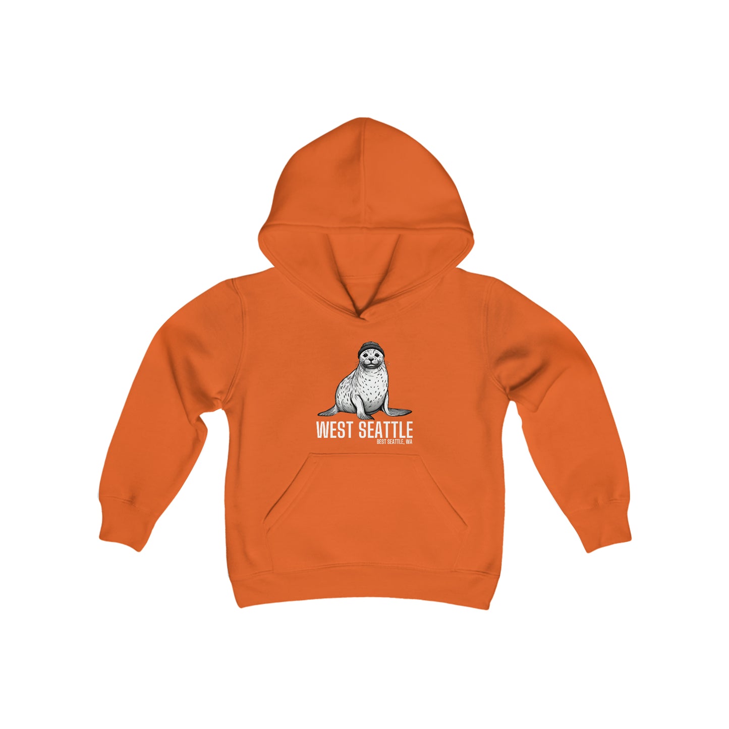 West Seattle Harbor Seal Youth Heavy Blend Hooded Sweatshirt