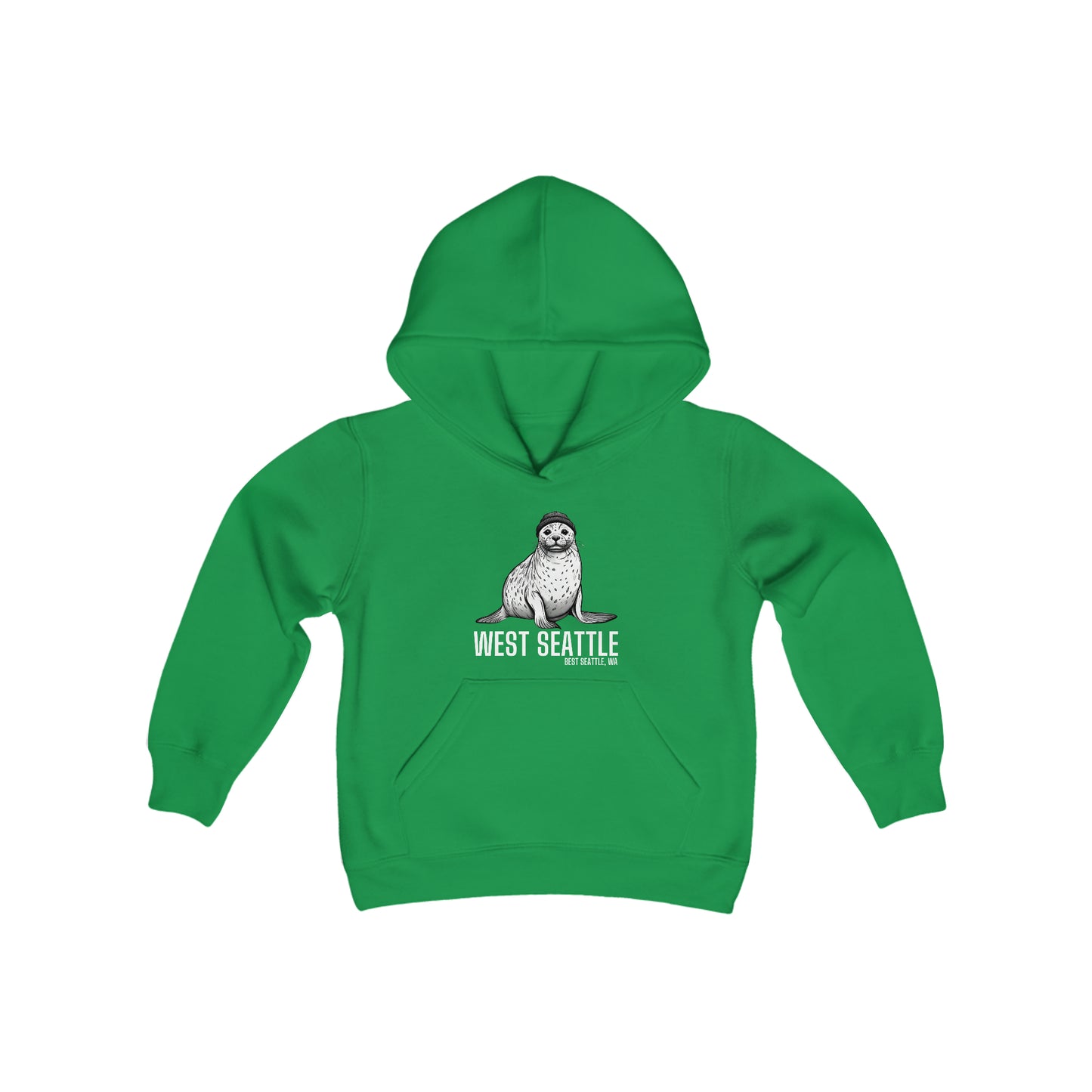 West Seattle Harbor Seal Youth Heavy Blend Hooded Sweatshirt