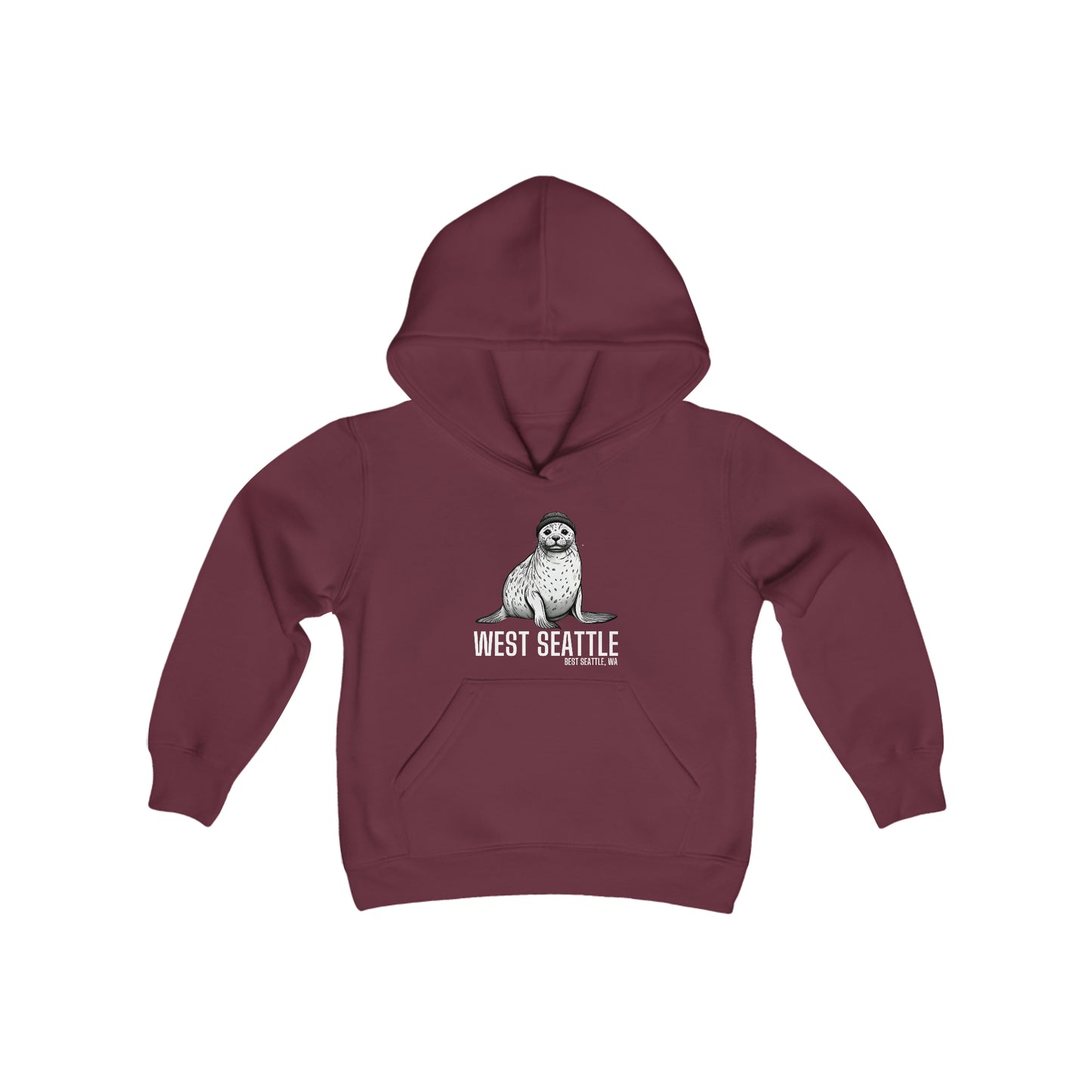 West Seattle Harbor Seal Youth Heavy Blend Hooded Sweatshirt