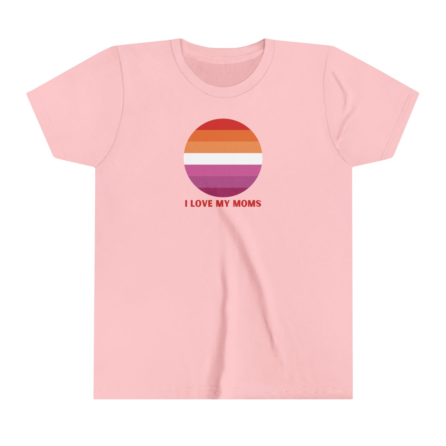 I Love My Moms Pride Youth Short Sleeve Tee