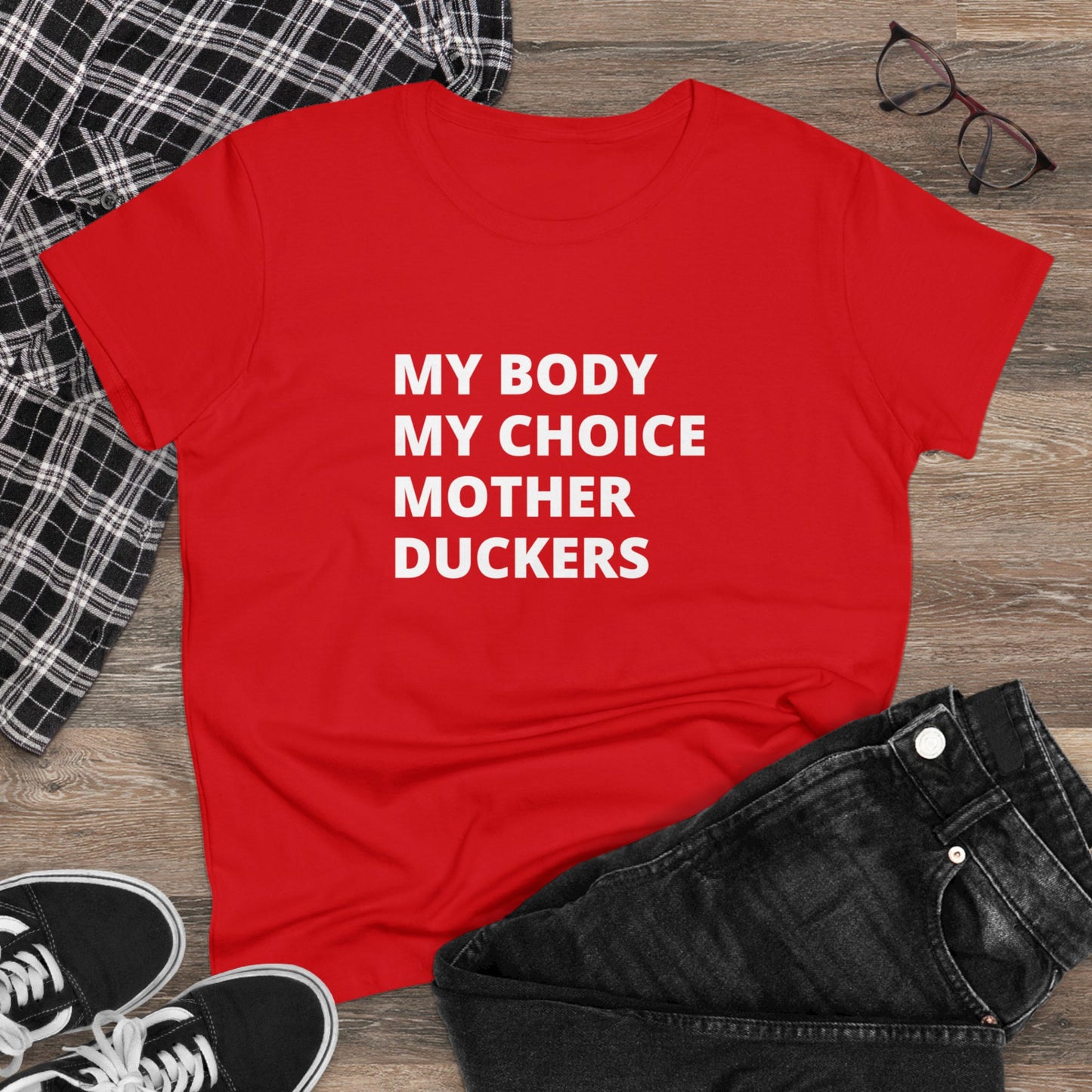 My Body My Choice Women's Midweight Cotton Tee