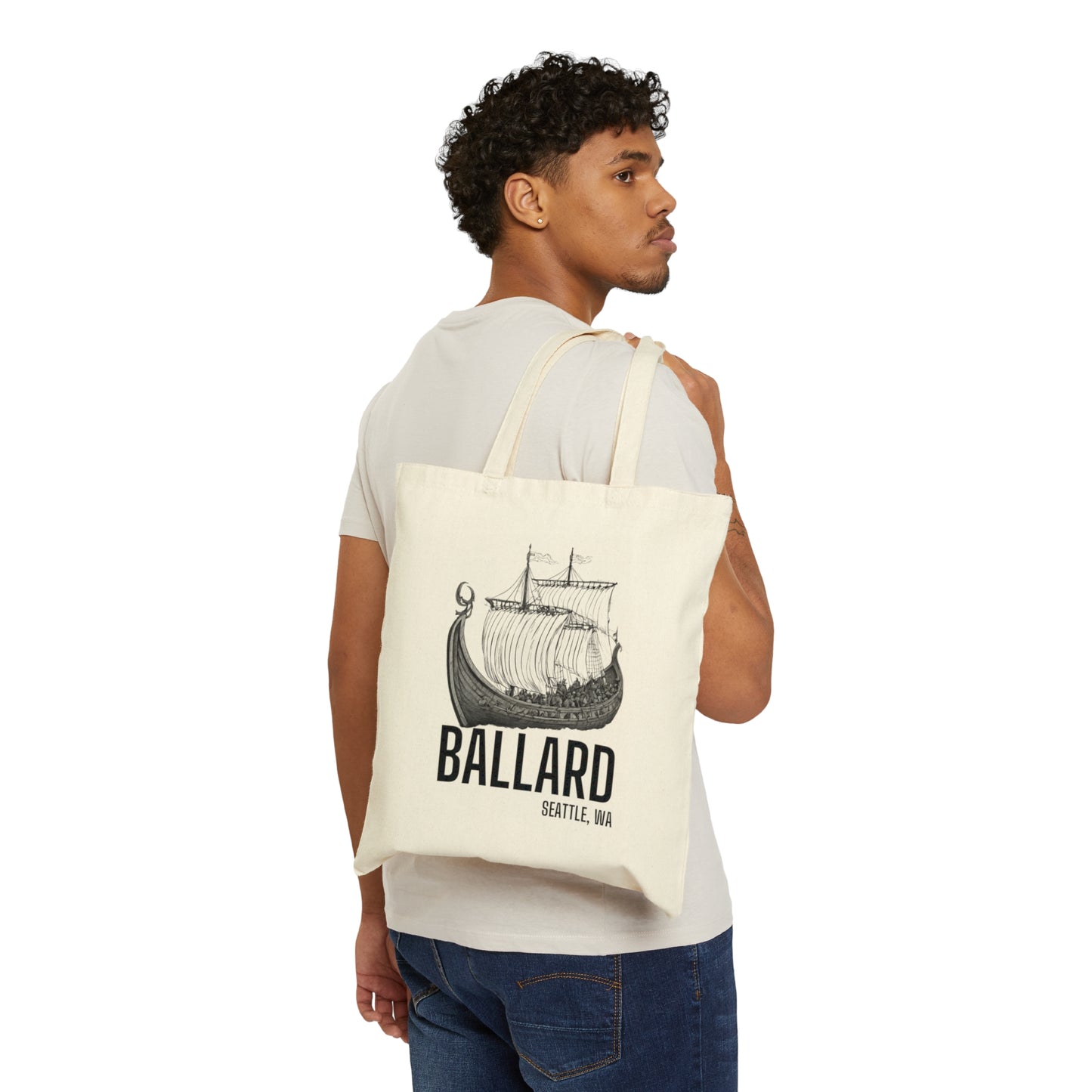 Ballard Seattle Cotton Canvas Tote Bag