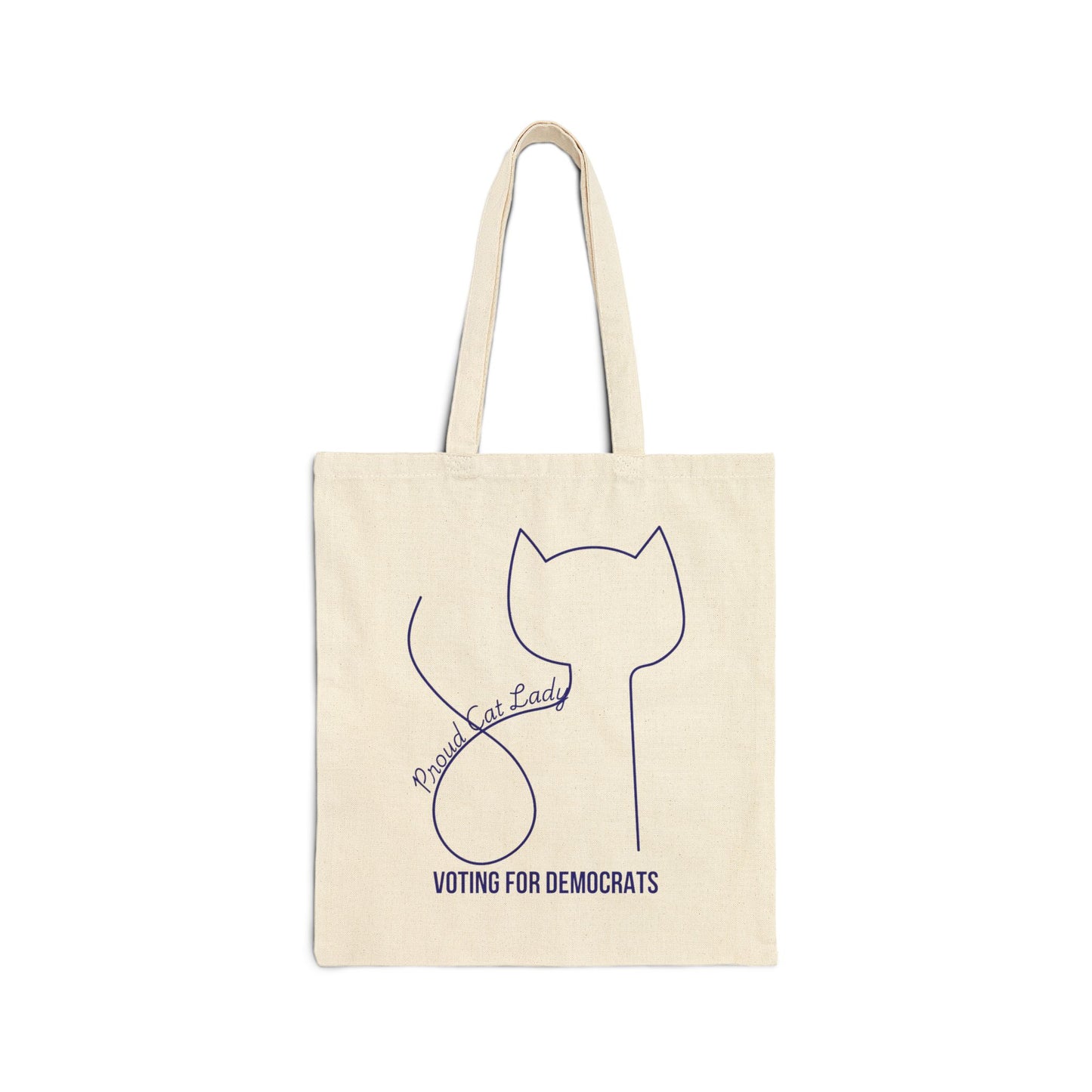 Proud Cat Lady Cotton Canvas Tote Bag