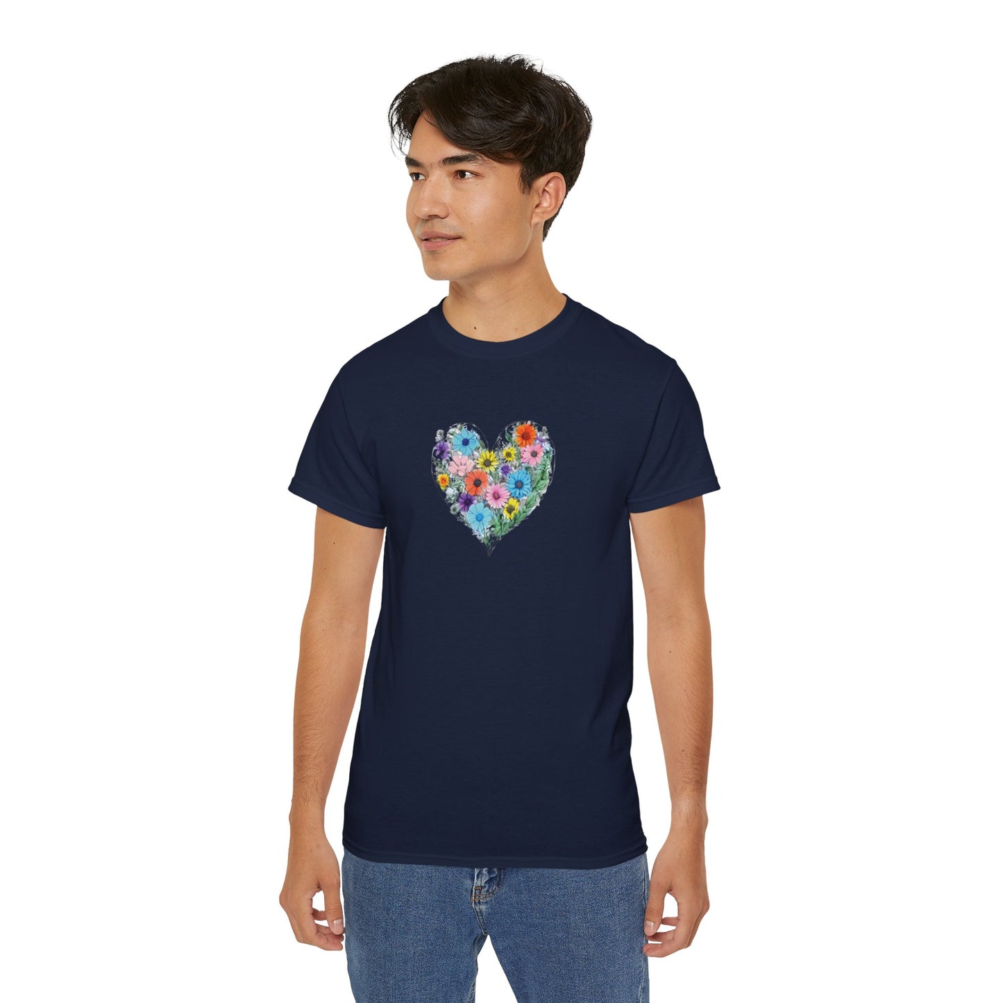 Floral Heart Men’s Ultra Cotton Tee